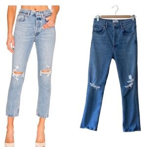 Agolde Riley High Rise Straight Crop Jean